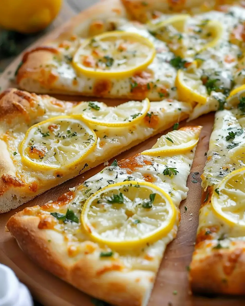 Lemon Pizza: Easy Recipe with Turkey Bacon and Chicken Ham