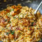 One-Pot Cajun Chicken Alfredo Orzo