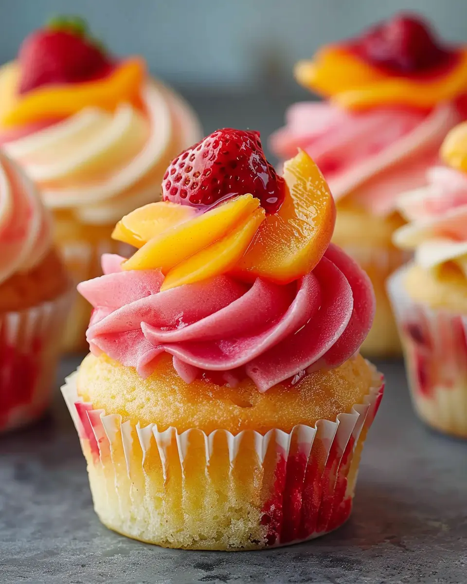 Mango Strawberry Sunset Cupcakes: Easy Indulgence for Home Bakers